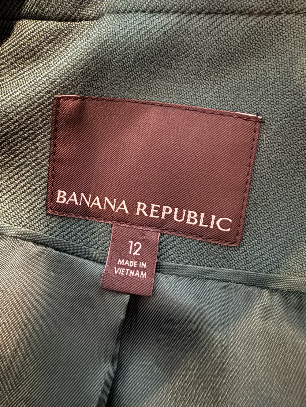 NWOT Banana Republic Lido Blazer Women's Size 12 Paris Green 100% Wool - Picture 8 of 15